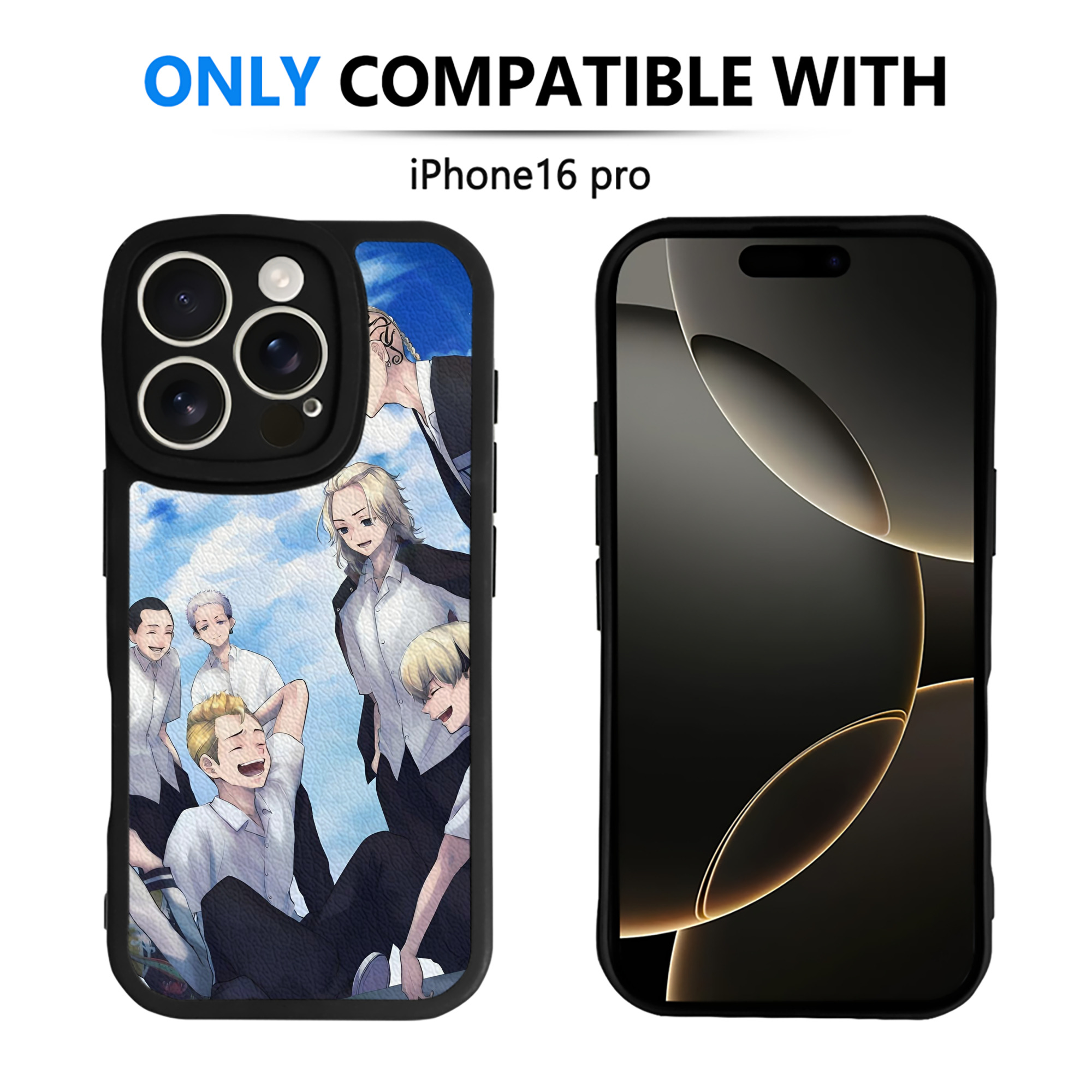 （画像用） 東京リベンジャーズ Tokyo Revengers 【iPhone 16シリーズ対応】シリコンスマホケース（レザー調） 材質：シリコン